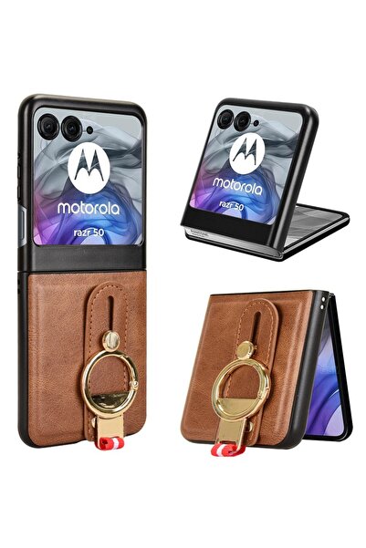 sscase Wristband Σκληρή Θήκη με Λουράκι Brown (Motorola Razr 60 5G)