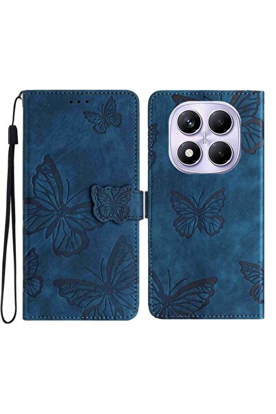 sscase Butterfly Imprinted Θήκη Πορτοφόλι Blue (Xiaomi Redmi Note 15 Pro 4G)