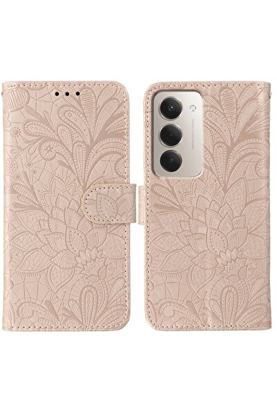 sscase Flowers Θήκη Πορτοφόλι Rose Gold (Xiaomi Redmi 15 4G / 5G)