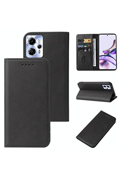sscase Closure Magnetic Leather Θήκη Πορτοφόλι Black (Motorola Moto G13 / G23)