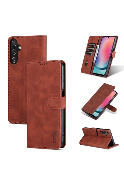 sscase AZNS Magnetic Θήκη Πορτοφόλι Brown (Samsung Galaxy A05s)