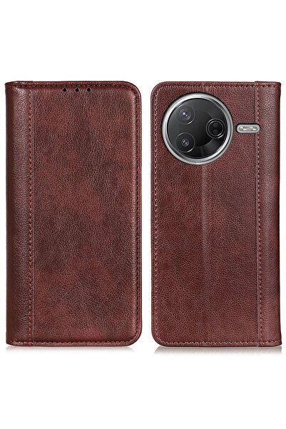 sscase Split Leather Θήκη Βιβλίο Brown (Xiaomi Poco F7 Pro 5G)