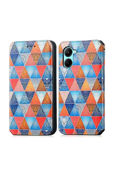 sscase Colorful Magnetic Θήκη Βιβλίο Rhombus Mandala (Realme C33)