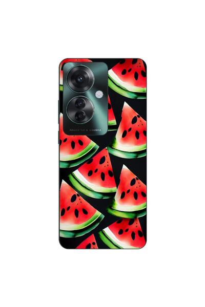 OEM Θήκη συμβατή με Oppo Reno11 F 5G Σιλικόνης TPU με σχέδιο φέτες καρπουζιού