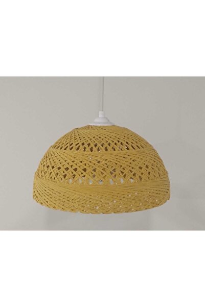 Bohem,Modern,Hasır,Doğal,El Yapımı Sarkıt Avize 16*30