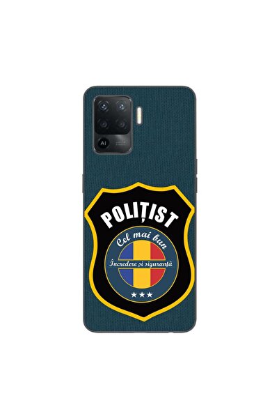OEM Θήκη συμβατή με Oppo Reno5 Lite Σιλικόνης Τζελ TPU Μοντέλο Αστυνομικός