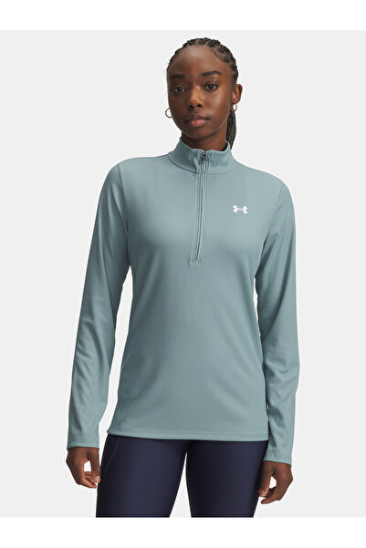 Under Armour Tricou de damă Tech Rib cu jumătate de fermoar - GRN