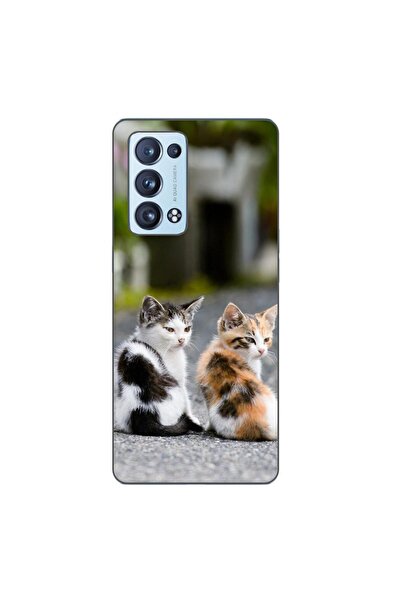OEM Калъф, съвместим с Oppo Reno6 Pro 5G, силиконов гел TPU, с шарка на котенца