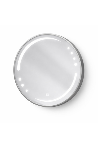 Casa Stile Oglinda LED rotunda 6911 Ø70, rama aluminiu argintiu