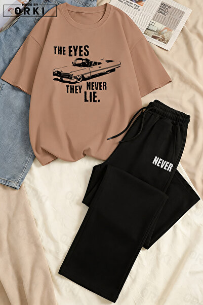 EFFRENATU Unisex Oversize Printed T-Shirt & Wide-Leg Sweatpants Set – Relaxed...