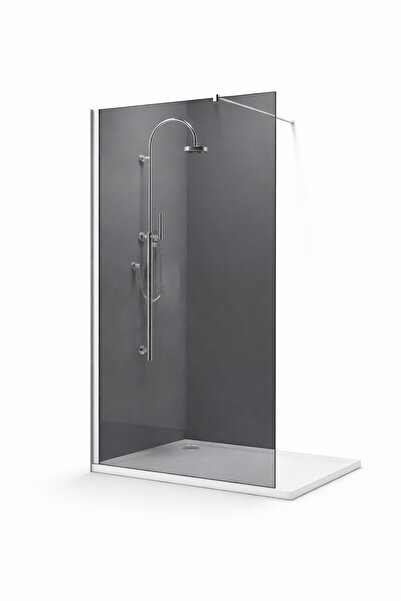 Casa Stile Paravan de dus Walk-In sticla securizata fumurie 8 mm, 90x190 cm