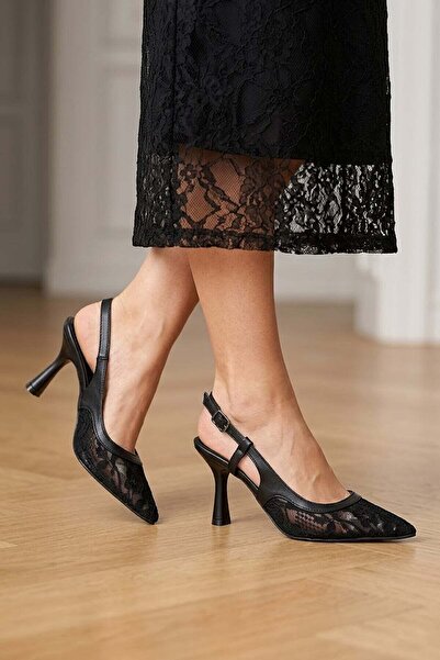 Ayakkabı Fuarı Elit Mst1157T Women's Classic Heeled Shoes Black