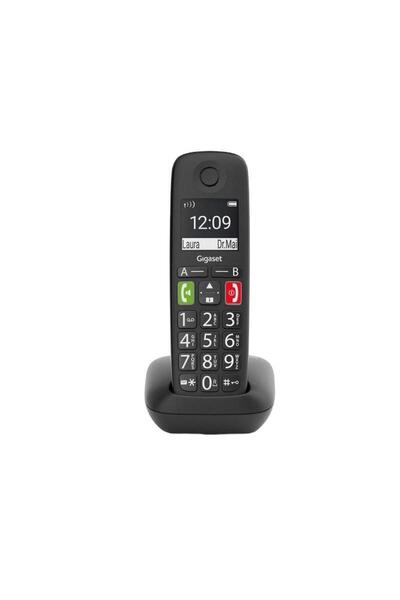 GIGASET E290HX DECT GAP CAT iq 2.0 Безжичен телефон, 10 часа, Черен