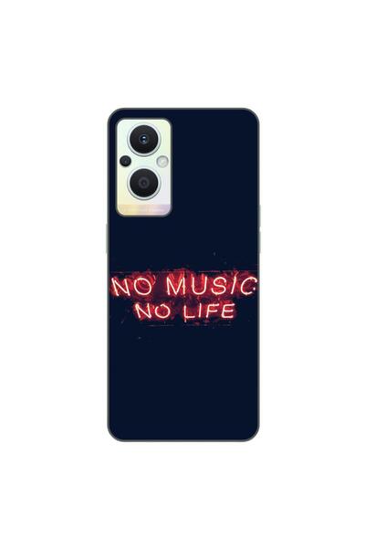 OEM Θήκη συμβατή με Oppo Reno7 Lite Σιλικόνης Gel TPU Μοντέλο No Music No Life