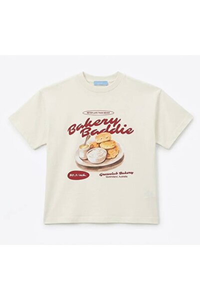 Rubeto Kids 2-7 Years Unisex Kids Bakery Printed Short Sleeve T-Shirt