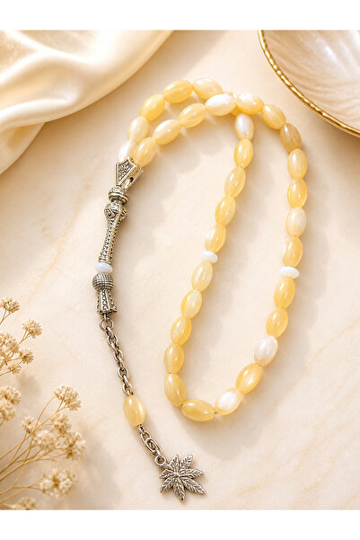 arzela Natural Stone Prayer Beads 11-6 mm 33 Pieces Men's Prayer Beads Hajj U...