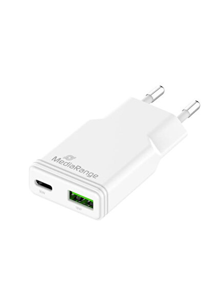 MediaRange Φορτιστής χωρίς καλώδιο GaN με θύρα USB-A και θύρα USB-C, 30W Powe...
