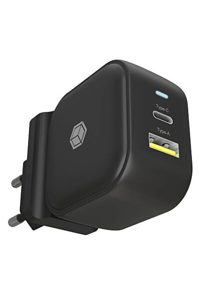 ICY BOX Φορτιστής χωρίς καλώδιο με θύρα USB-A και θύρα USB-C, 38W Power Deliv...