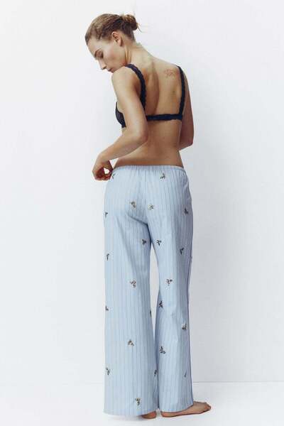 H&M Embellished cotton pyjama bottoms