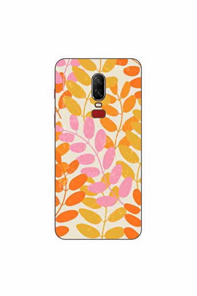 OEM Husa compatibila cu OnePlus 6 Silicon Gel Tpu Model Summer Leaves