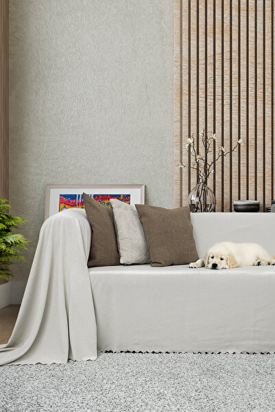 Empressco Kaymaz Çift Taraflı Mikrofiber Koltuk Örtüsü 175x300 cm Kum Beji