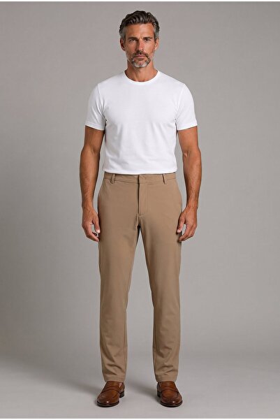 Bisse Beige Jogger Drawstring Sports Pants