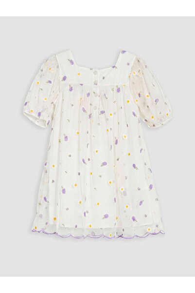 LC Waikiki Rochie pentru fete cu broderie florală LCW Kids