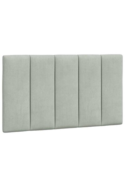 vidaxl Headboard Pillow , Hanko, light grey, 80 cm, Velvet