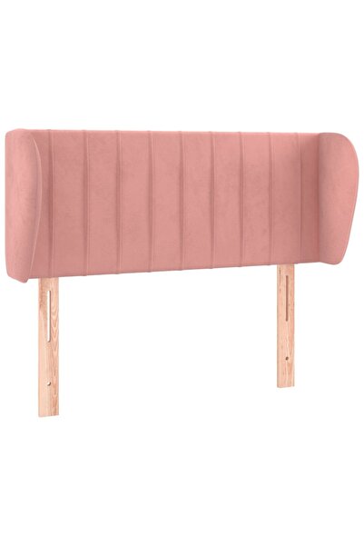 vidaxl Bedside table with pink wings 103x23x78/88 cm Velvet