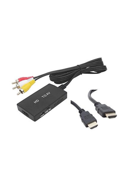 Pmr مجموعة محول HDMI إلى AV بدقة 1080 بكسل عالية الوضوح + كابل HDMI