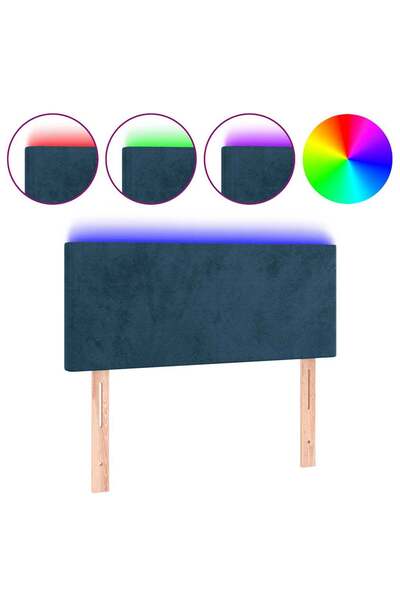 vidaxl LED headboard, dark blue, 100x5x78/88 cm, Velvet