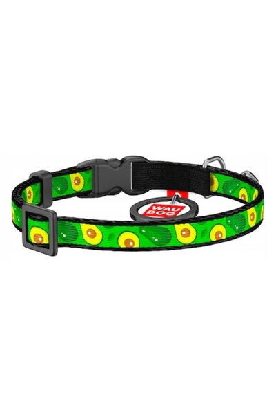 WAUDOG Zgardă pentru pisici cu model avocado, Waudog, cu QR cod, nailon, mult...