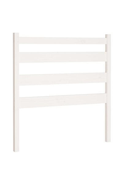 vidaxl Bedside table, white, 106x4x100 cm, solid pine wood