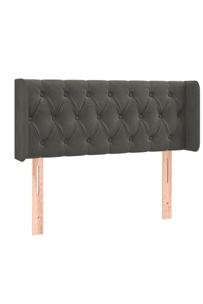 vidaxl Dark grey winged headboard 93x16x78/88 cm Velvet