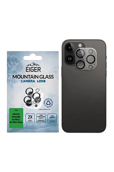 EIGER Folie Sticla Camera 3D Mountain Glass GRS iPhone 16 Pro / 16 Pro Max Tr...