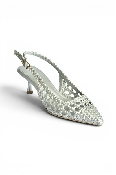 Fox Shoes Y820026509 حذاء نسائي فضي بكعب منخفض