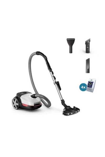 Philips Aspirator cu sac seria 6000 XD6122/12, 900W, Filtru HEPA, 77 db, cap ...