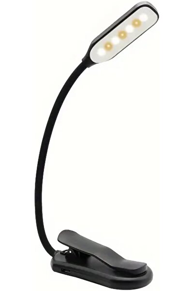 Generic Rechargeable Clip-on Desk Lamp for Reading, Eye Protection, 3 Brightn...