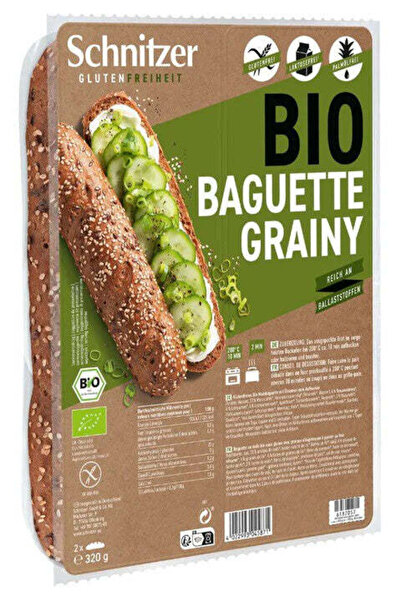 Schnitzer Organic gluten-free baguettes, with seeds, 320g gluten free