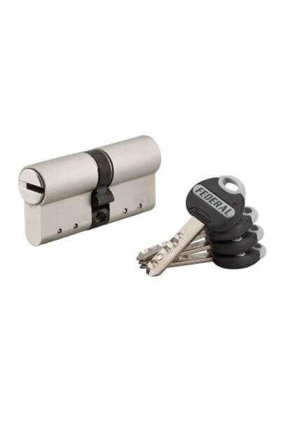 THIRARD Cilindru de ușă FEDERAL de înaltă securitate, 30x30mm, Nichel mat, 4 ...