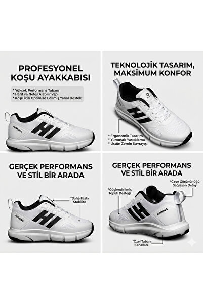GT Ayakkabı 7 cm Height Increasing Hidden Heel White Men's Sports Shoes Gtsol...