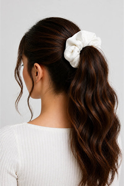MakeWell Hair Elastic Large Size Bun Ponytail Holder Soft Fabric Elastic Hair...