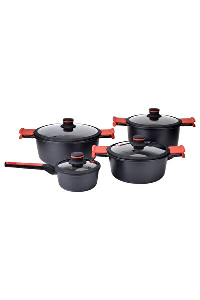 Zokura Noble 8-Piece Cast Aluminum Cookware Set with ILAG Non-Stick Coating