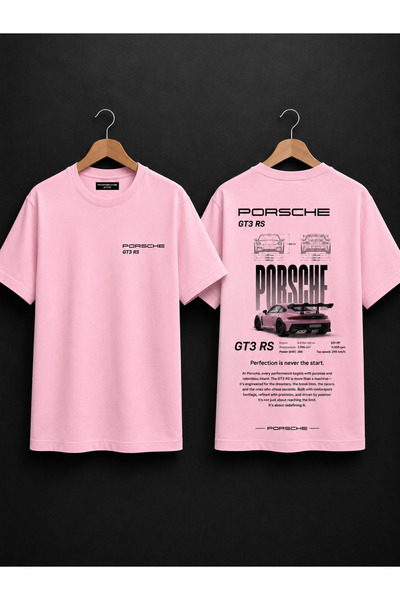 VODEXA Unisex Oversize T-Shirt Porsche Gt3 Printed 100% Cotton T-Shirt Comfor...