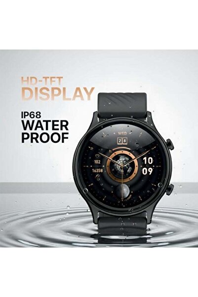 Lycka Smarto W'Pro Smartwatch - 1.39-inch HD TFT Full Touch Display, IP68 Waterproof, 15-Day Standby, Bluetooth 5.3, Health & Fitness Tracker - Black