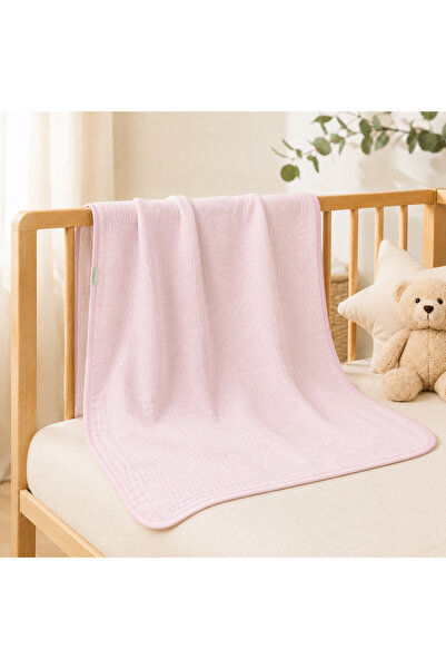 Babymar Double Layer Muslin Baby Blanket Ecru 100X120 cm Cotton Textured Baby...