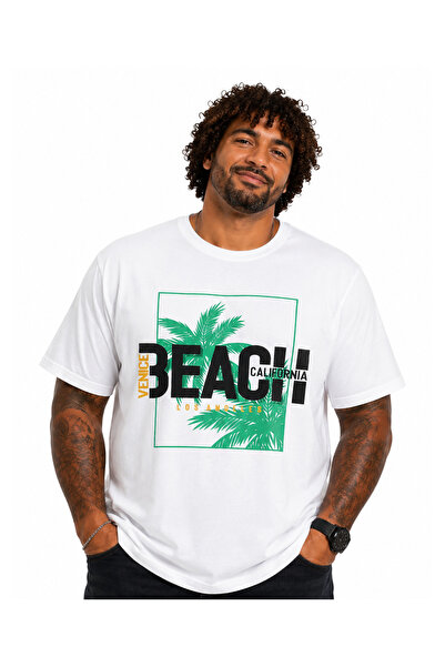 MocGrande Tricou cu gâtul în formă de O pentru bărbați, mărime mare, Beach 26...