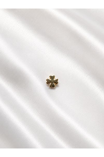 Femenino Lak Kaplama Gold Yonca Uçlu Şans Choker Kolye - Kararma Yapmaz