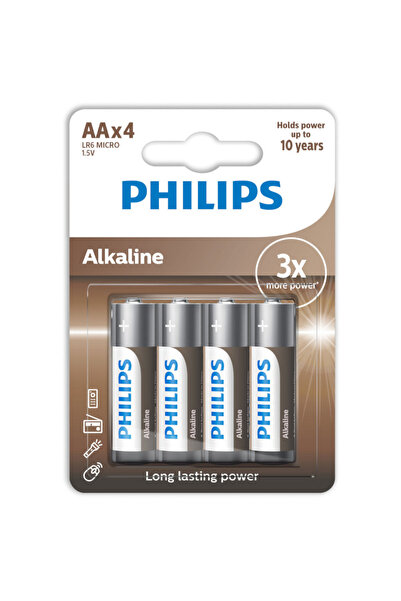 Philips LR6A4B/GRS Αλκαλικές μπαταρίες υψηλής απόδοσης 4 τμχ AA