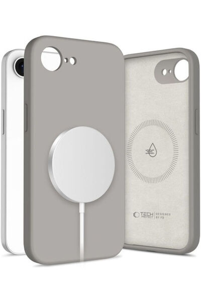 Tech-Protect Πίσω Κάλυμμα Σιλικόνης Γκρι (iPhone 17e / 16e)